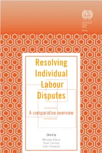 Resolving Individual Labour Disputes: a Comparative Overview
