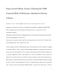 Ring Current Effects: Factors Affecting the NMR