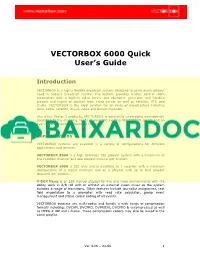 S Guide to VECTORBOX 6000