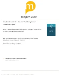 The Missing Kerner Commission Report