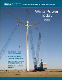 Wind Power Today, 2010, Wind and Water Power Program