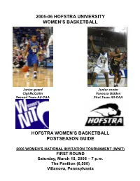 2005-06 Hofstra University Women's Basketball Roster