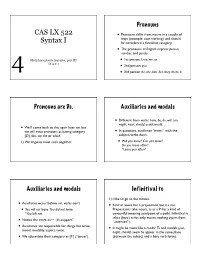 CAS LX 522 Syntax I