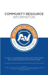 Community Resource Information