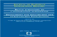 Journal of European Integration History Revue D
