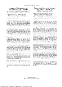 Mg2sio4) in a H2O-H2 Gas DANIEL TABERSKY1, NORMAN LUECHINGER2, SAMUEL S