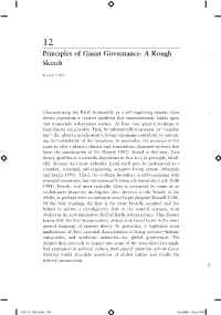 Principles of Gaian Governance: a Rough Sketch