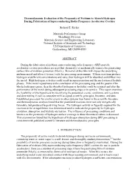 1 Thermodynamic Evaluation of the Propensity of Niobium to Absorb