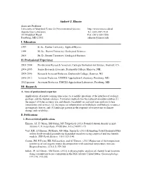 Andrew J. Elmore I. Education II. Professional Experience III. Research
