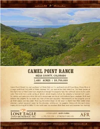 Camel Point Ranch Mesa County, Colorado