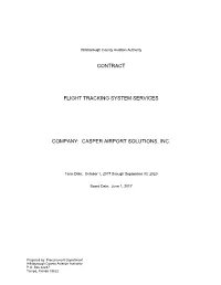 Contract Flight Tracking System Services Company