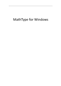 Mathtype for Windows