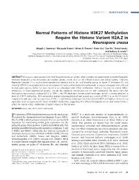 Normal Patterns of Histone H3K27 Methylation Require the Histone Variant H2A.Z in Neurospora Crassa