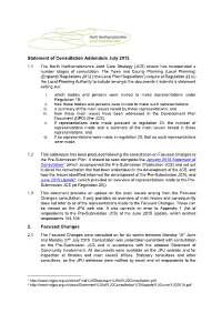 Statement of Consultation Addendum July 2015 2. Focused Changes
