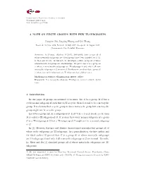 A NOTE on FINITE GROUPS with FEW TI-SUBGROUPS Jiangtao Shi
