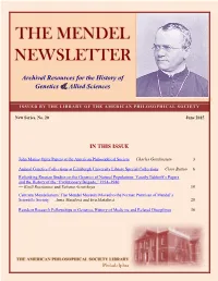 The Mendel Newsletter