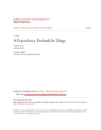 A Dependency Treebank for Telugu Taraka Rama University of Oslo