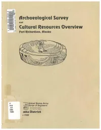Archaeological Survey Cultural Itesources Overview