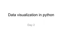 Data Visualization in Python