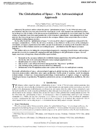 Globalization of Space – the Astrosociological Approach