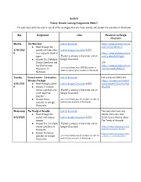 Grade 8 History Remote Learning Assignments: Week 2 for Each