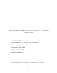Scaffolding Positive Engagements Between Strangers in Public Spaces