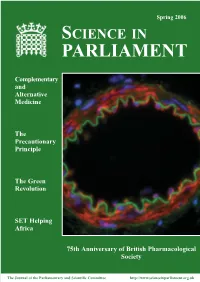 Spring 2006 SCIENCE in PARLIAMENT