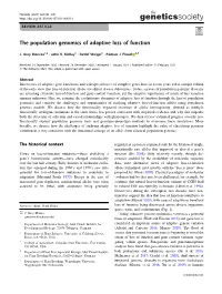 The Population Genomics of Adaptive Loss of Function