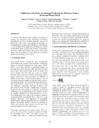 Validation of Afterbody Aeroheating Predictions for Planetary Probes: Status and Future Work