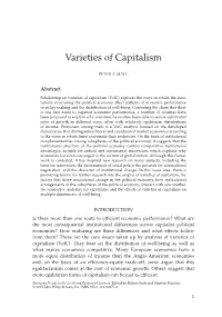 "Varieties of Capitalism" In: Emerging Trends in the Social and Behavioral