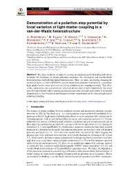 Demonstration of a Polariton Step Potential by Local Variation of Light-Matter Coupling in a Van-Der-Waals Heterostructure