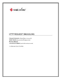 Http Request Smuggling