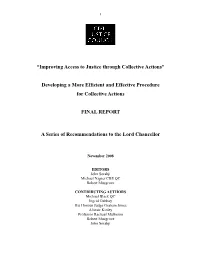 Improving Access to Justice Through Collective Actions”
