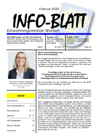 Infoblatt Februar I/2020