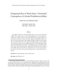 Unintended Consequences of Alcohol Prohibition in Bihar