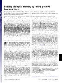Building Biological Memory by Linking Positive Feedback Loops