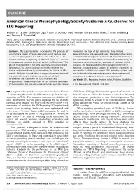 Guidelines for EEG Reporting William O