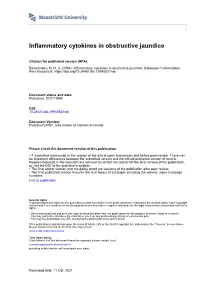 Inflammatory Cytokines in Obstructive Jaundice