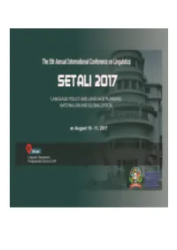 PROSIDING SETALI 2017 “Language Policy And