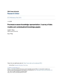 Provenance-Aware Knowledge Representation: a Survey of Data Models and Contextualized Knowledge Graphs