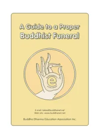 A Guide to a Proper Buddhist Funeral