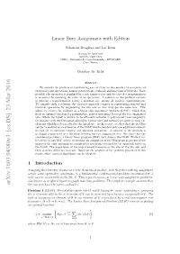 Linear Sum Assignment with Edition