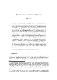 Non-Autonomous Accusative Case in Estonian*