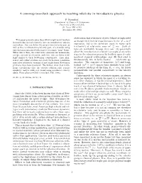 A One-Map Two-Clock Approach to Teaching Relativity in Introductory Physics