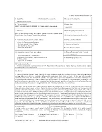 FRONTAGE ROADS in TEXAS: a Comprehensive Assessment