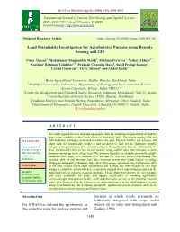 Land Potentiality Investigation for Agroforestry Purpose Using Remote Sensing and GIS