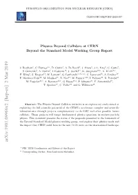 Physics Beyond Colliders at CERN: Beyond the Standard Model