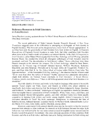 Reference Resources in Irish Literature by JAMES BRACKEN