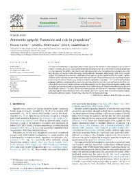 Ammonite Aptychi: Functions and Role in Propulsion