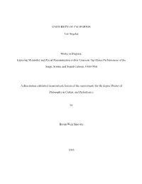 Exposing Minstrelsy and Racial Representation Within American Tap Dance Performances of The
